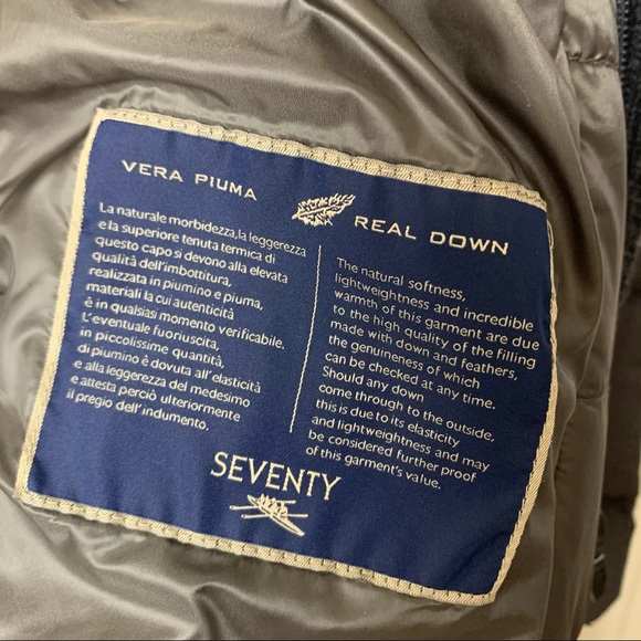 Seventy Venezia gray satin down and feather puffer - Picture 5 of 10